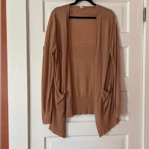 Peach Wishlist Open Front Cardigan Sweater with Pockets Size M/L